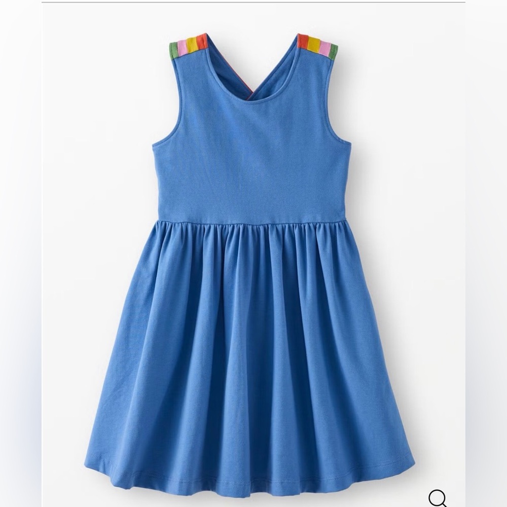 Hanna Andersson Rainbow Crossback Skater Dress with Pockets 4T